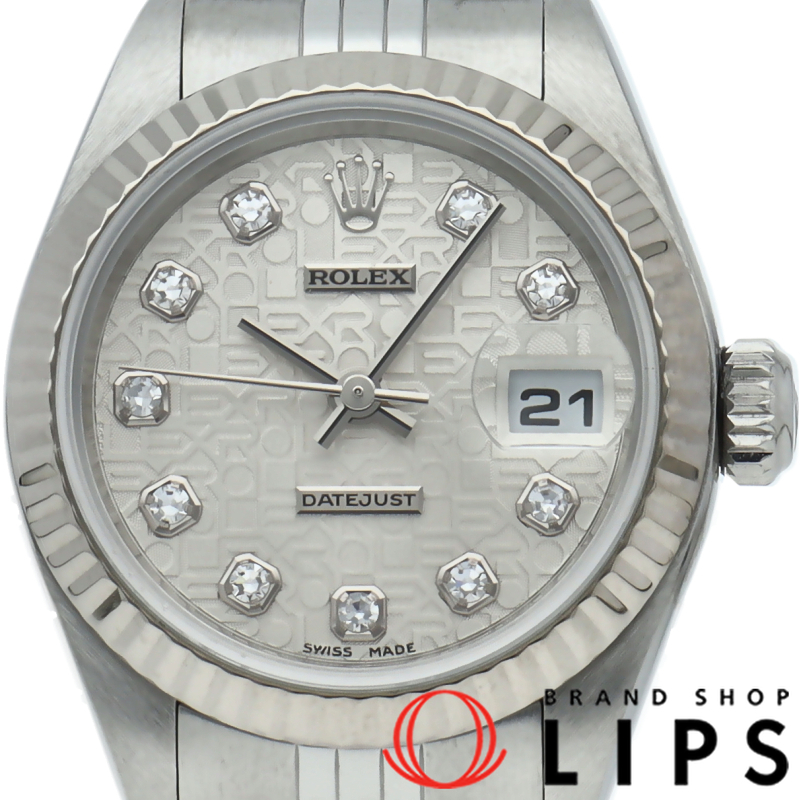 デイトジャスト レディース時計 10Pダイヤ コンピューター文字盤