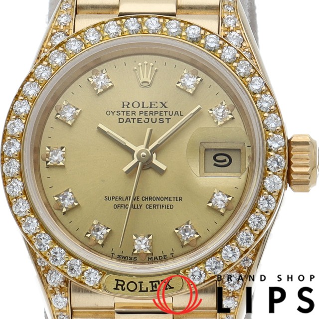 デイトジャスト 12Pダイヤ レディース時計 ダイヤベゼル ダイヤラグ