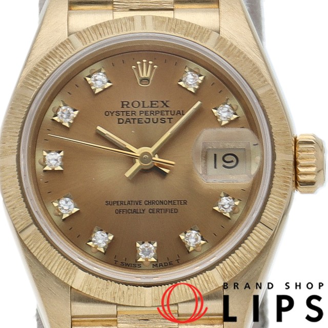 デイトジャスト レディース時計 10Pダイヤ バーク