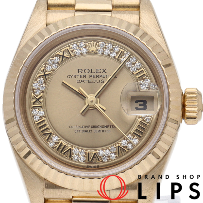 デイトジャスト レディース時計 ミリヤード ダイヤ