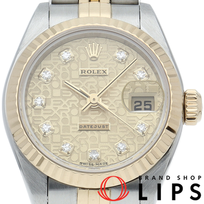 デイトジャスト レディース時計 10Pダイヤ コンピューター