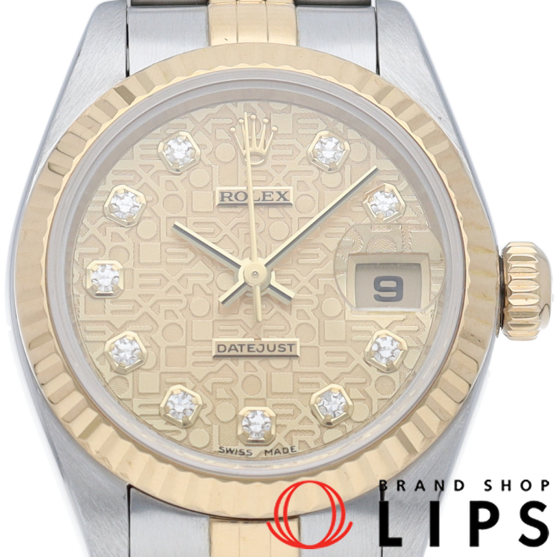 デイトジャスト レディース時計 10Pダイヤ コンピューター