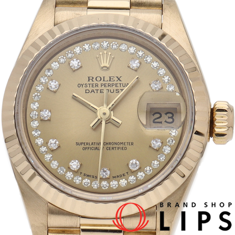 デイトジャスト レディース時計 10Pダイヤ サークルダイヤ