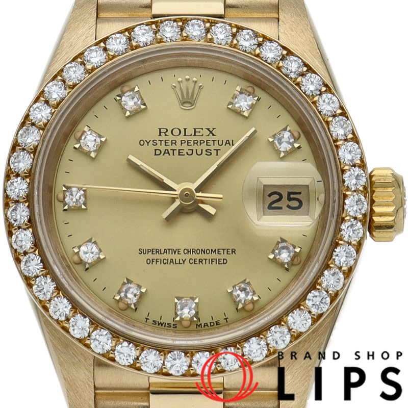 デイトジャスト レディース時計 ダイヤベゼル 10Pダイヤ