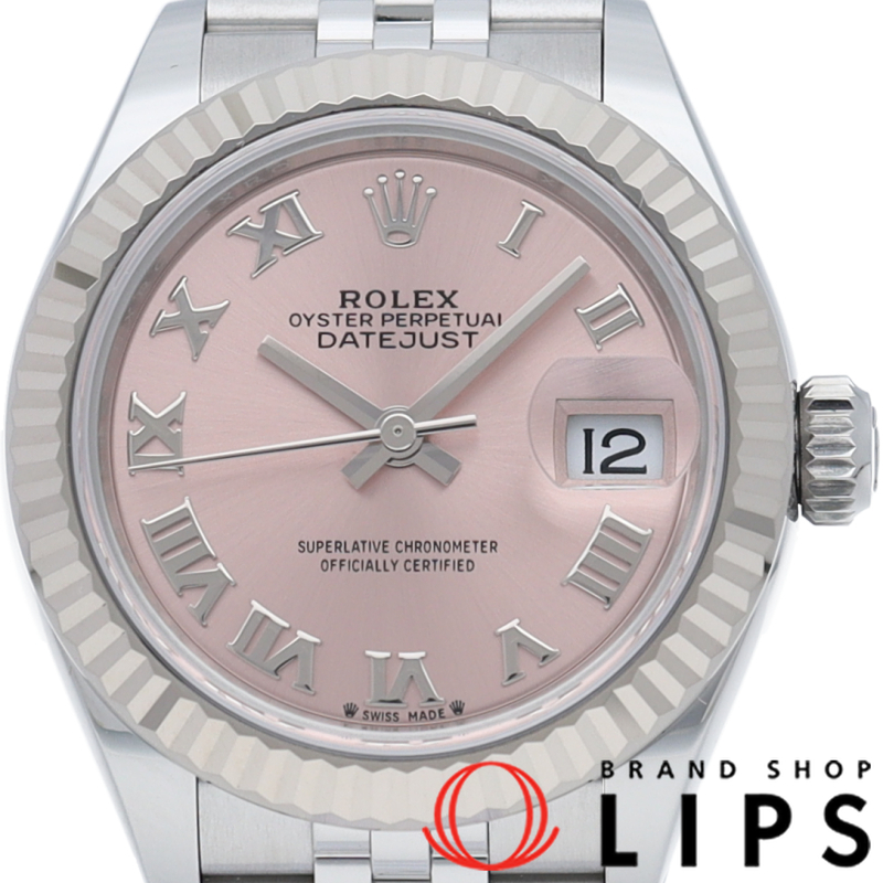 デイトジャスト 28 レディース時計 ライトピンク