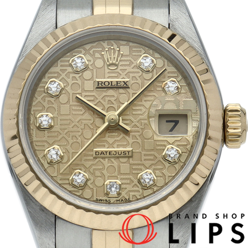 デイトジャスト レディース時計 10Pダイヤ コンピューター