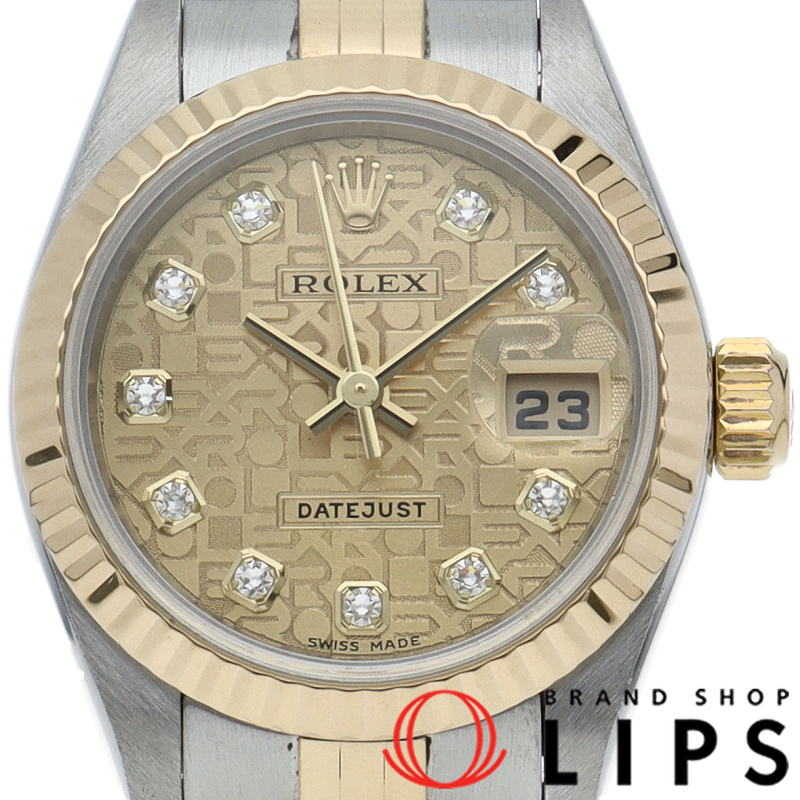 デイトジャスト レディース時計 10Pダイヤ コンピューター OH済