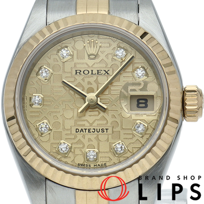 デイトジャスト レディース時計 10Pダイヤ コンピューター