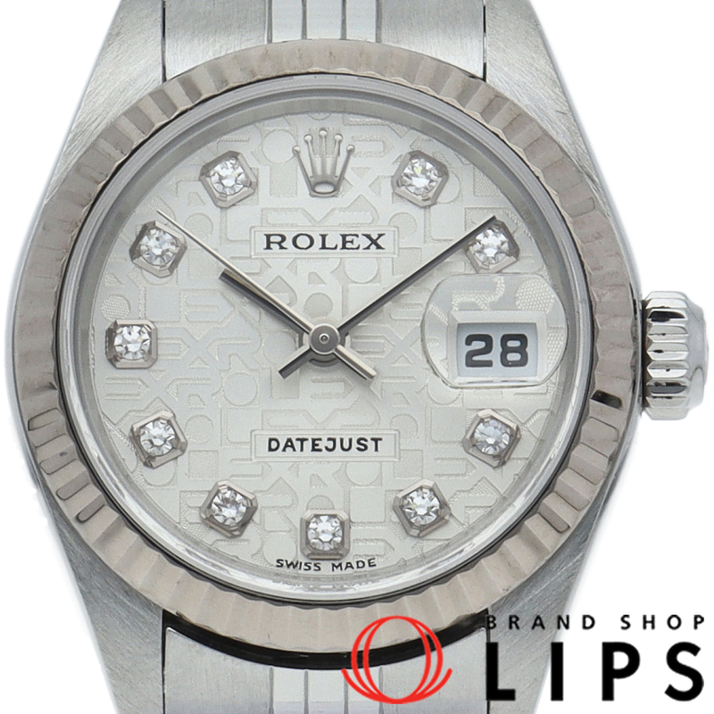 デイトジャスト レディース時計 10Pダイヤ コンピューター