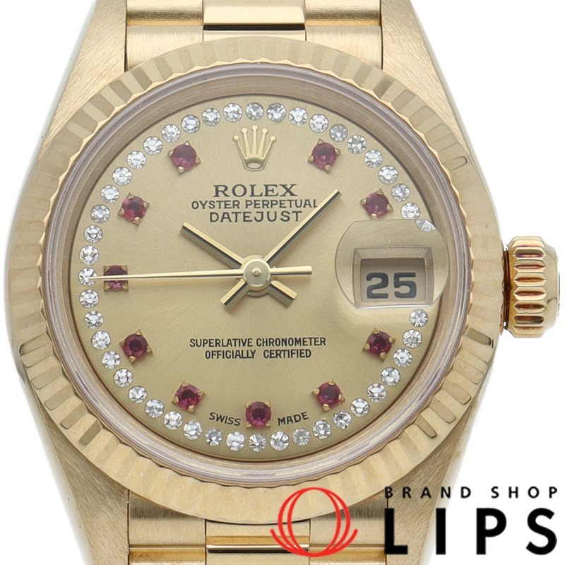 デイトジャスト レディース時計 10Pルビー サークルダイヤ