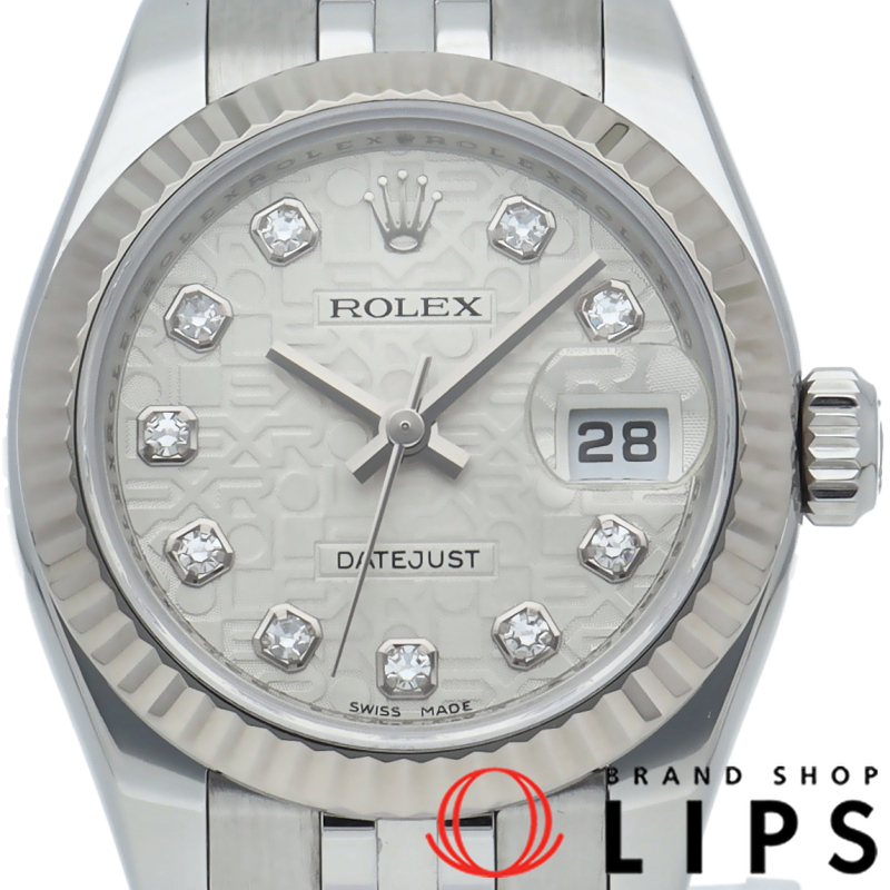 デイトジャスト26 レディース時計 10Pダイヤ コンピューター文字盤