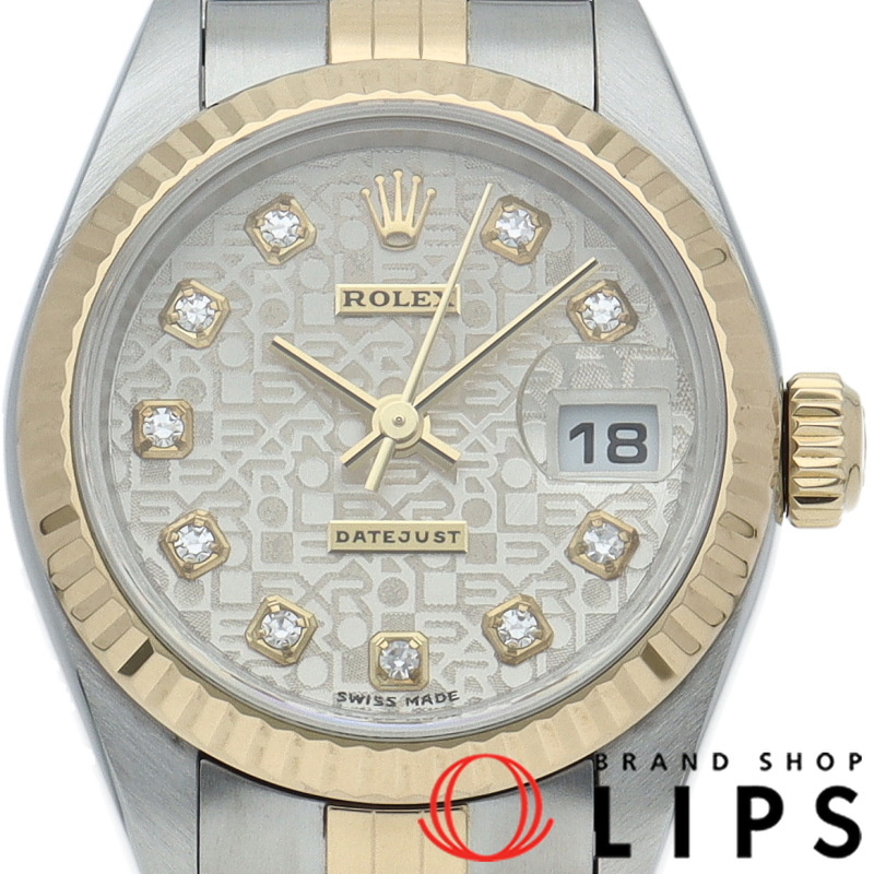 デイトジャスト レディース時計 10Pダイヤ コンピューター文字盤