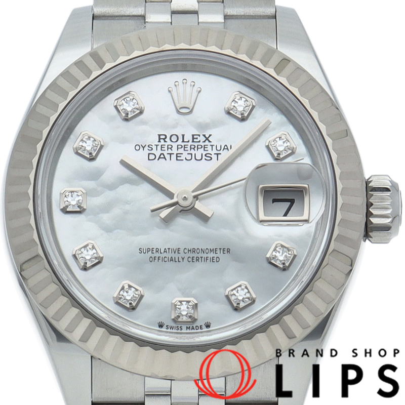 デイトジャスト28 レディース時計 ジュビリー 10Pダイヤ シェル