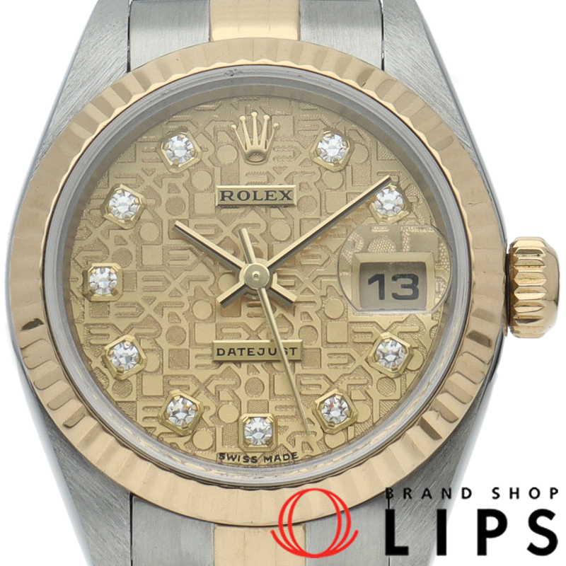 デイトジャスト レディース時計 10Pダイヤ コンピューター文字盤