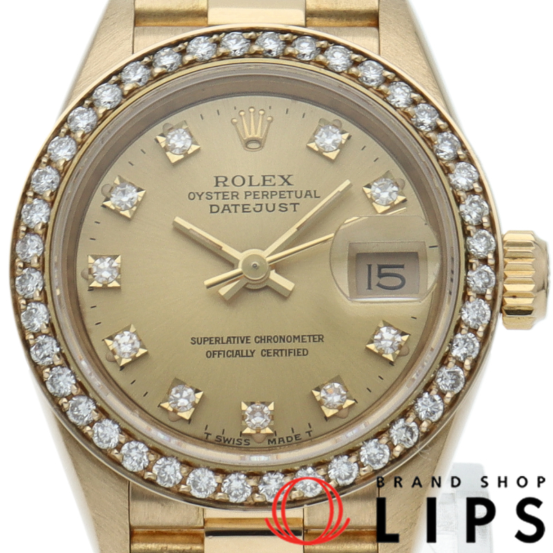 デイトジャスト レディース時計 10Pダイヤ アフターダイヤベゼル