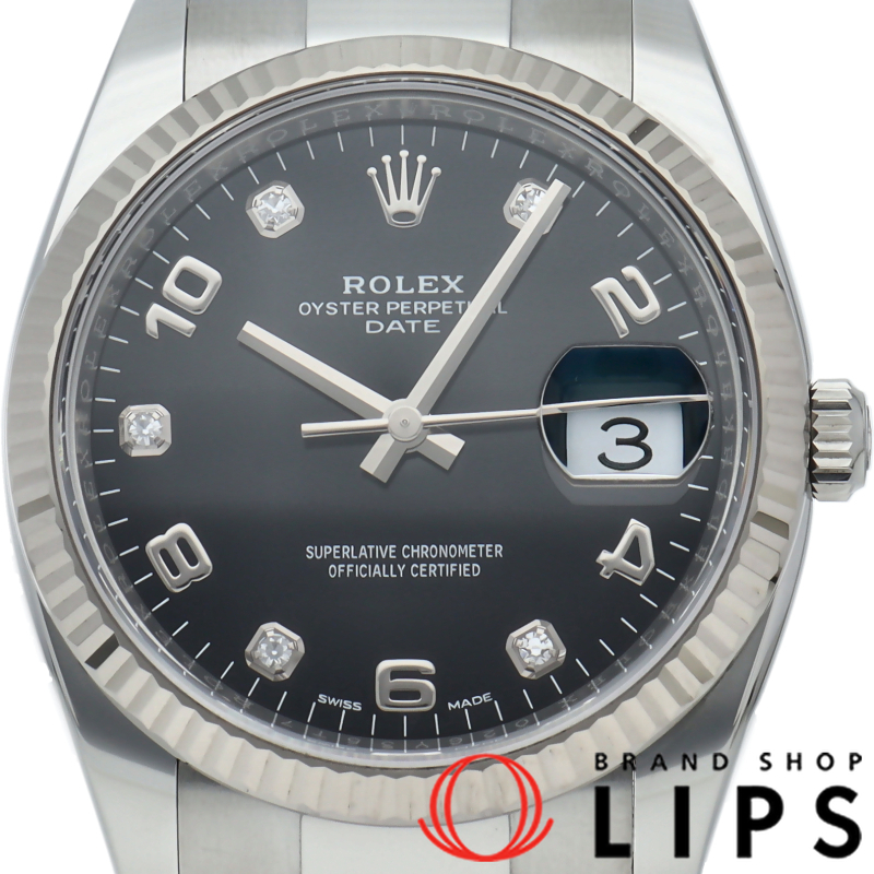 オイスターパーペチュアルデイト34 ウォッチ 5Pダイヤ