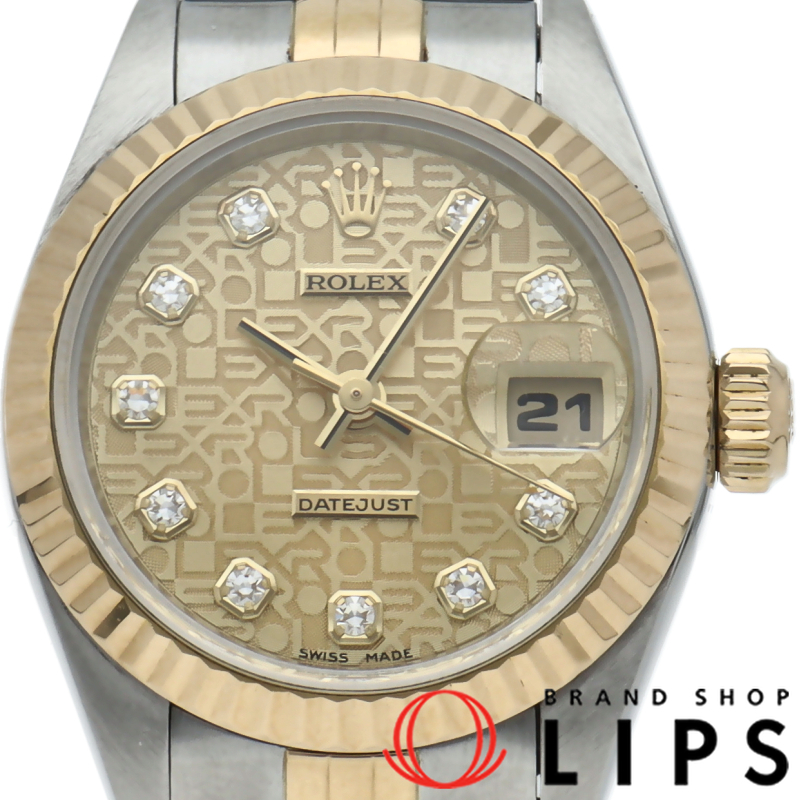 デイトジャスト レディース時計 10Pダイヤ コンピューター文字盤