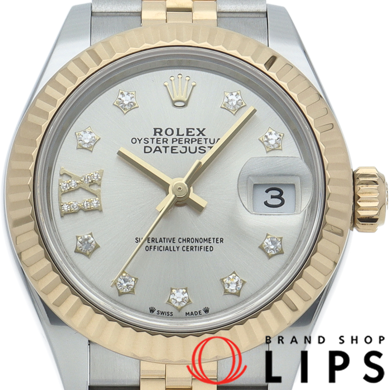 デイトジャスト28 レディース時計 9Pダイヤ IXダイヤ