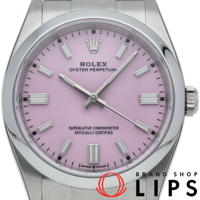 オイスター パーペチュアル 36 ウォッチ キャンディピンク QRコードシール付