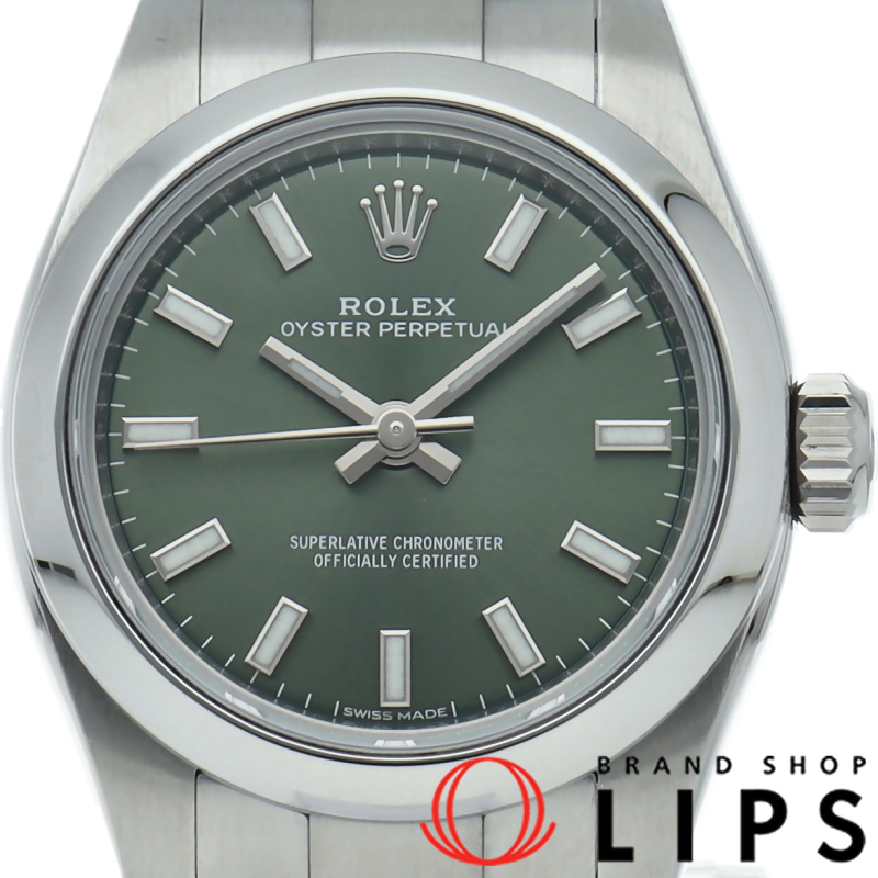 オイスターパーペチュアル26 レディース時計 オリーブグリーン