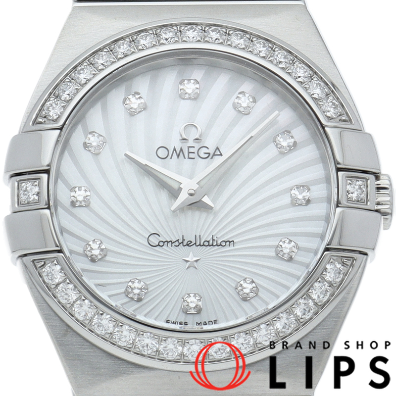 コンステレーション ブラッシュ 27mm ダイヤベゼル 12Pダイヤ シェル