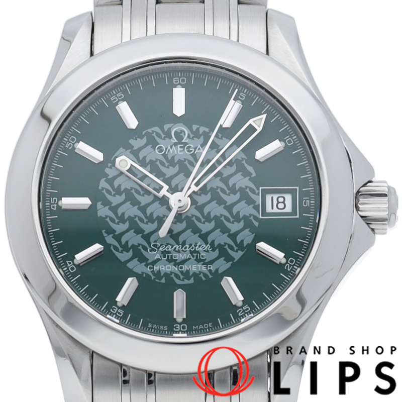 シーマスター 120M オートマチック 36mm グリーン ジャック マイヨール 1998 世界限定4500本 OH済
