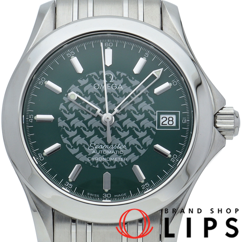 シーマスター 120M オートマチック 36mm グリーン ジャック マイヨール 1998 世界限定4500本