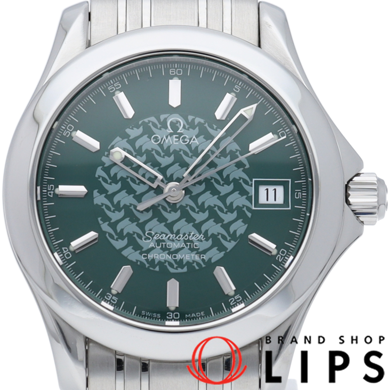 シーマスター 120M オートマチック 36mm グリーン ジャック マイヨール 1998 世界限定4500本 OH済