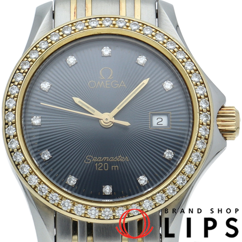 シーマスター120M レディース時計 ダイヤベゼル 11Pダイヤ