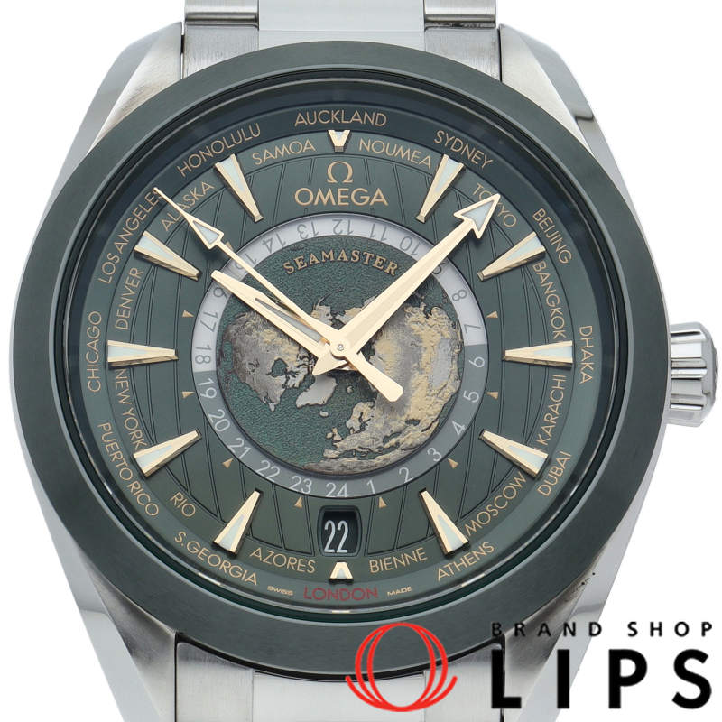 シーマスター アクアテラ 150M ワールドタイマー コーアクシャル 43mm グリーン