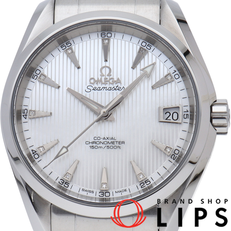 シーマスター アクアテラ 150M コーアクシャル 38.5mm 11Pダイヤ シェル