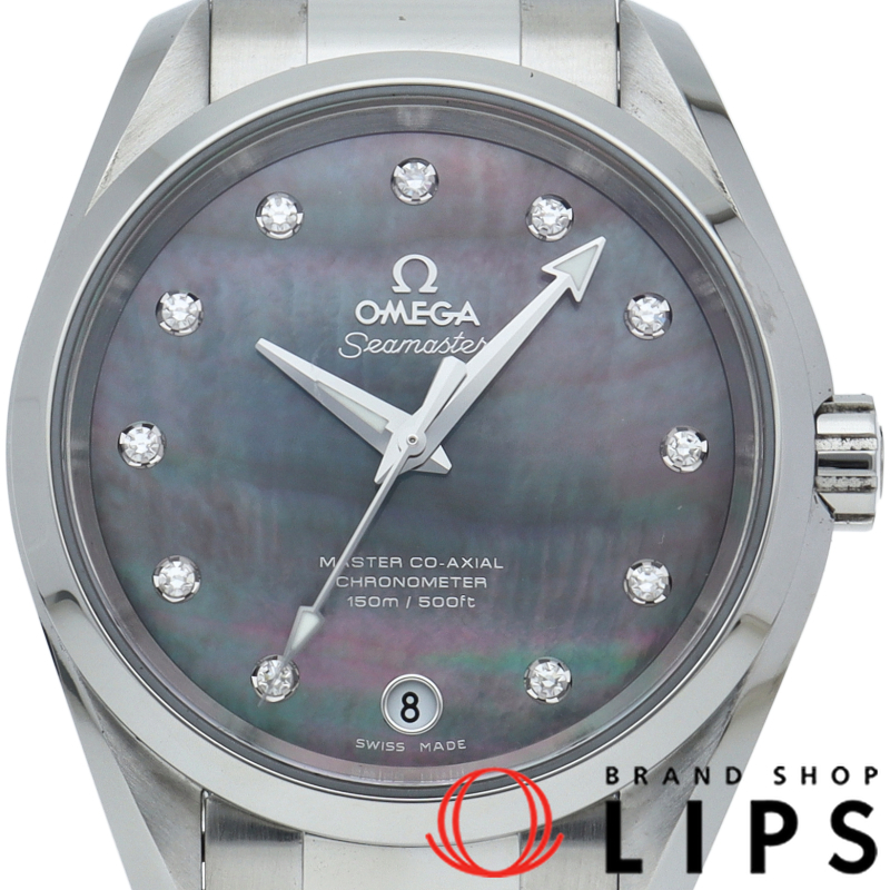 シーマスター アクアテラ 150M コーアクシャル 38.5mm 11Pダイヤ シェル