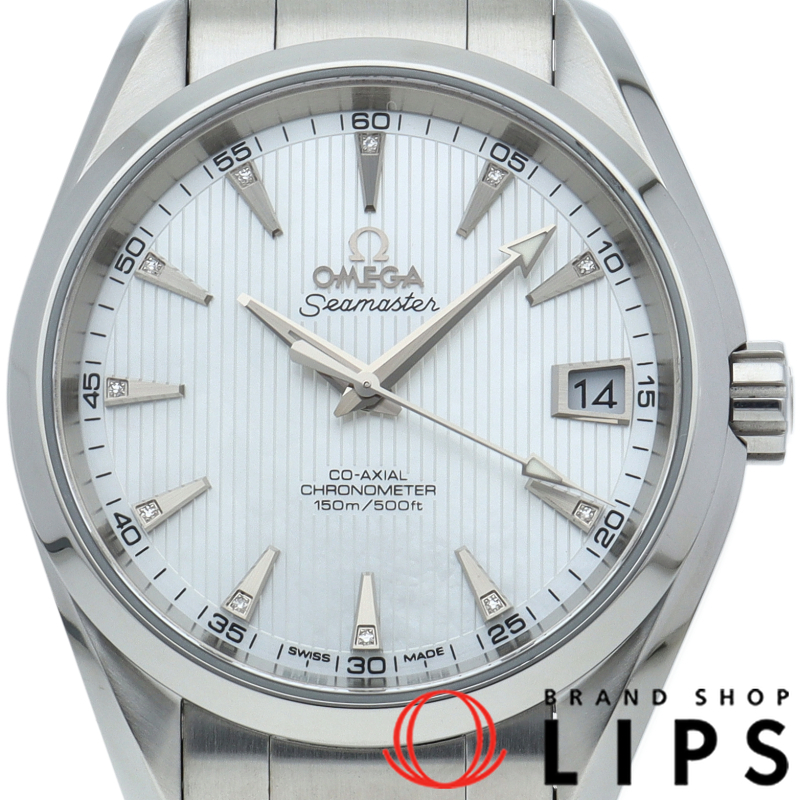 シーマスター アクアテラ 150M コーアクシャル 38.5mm 11Pダイヤ シェル