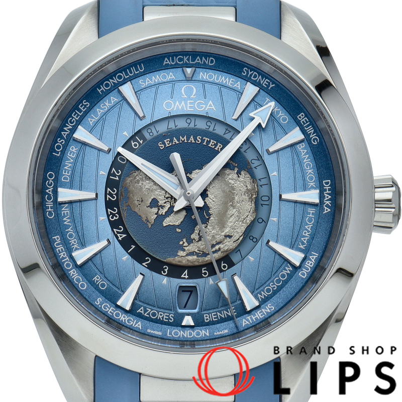 シーマスター アクアテラ 150M コーアクシャル GMT ワールドタイマー 43mm サマーブルー