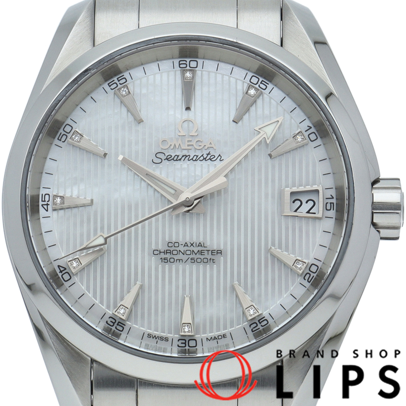 シーマスター アクアテラ 150M コーアクシャル 38.5mm 11Pダイヤ シェル メーカーOH済(保証期間中)