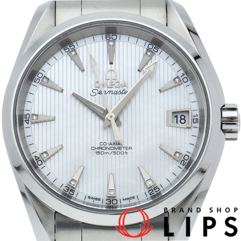 シーマスター アクアテラ 150M コーアクシャル 38.5mm 11Pダイヤ シェル