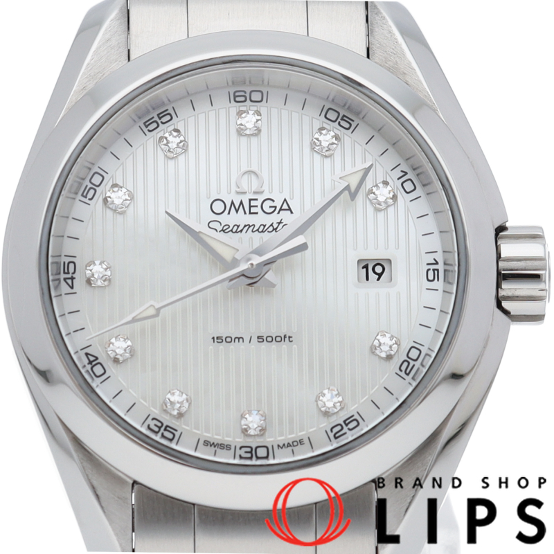シーマスター アクアテラ クォーツ 30mm 11Pダイヤ シェル