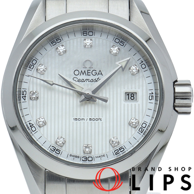 シーマスター アクアテラ クォーツ 30mm 11Pダイヤ シェル