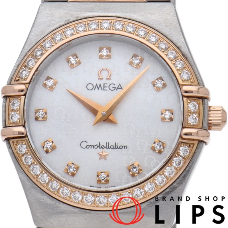 コンステレーション レディース時計 25.5mm ダイヤベゼル 12Pダイヤ シェル