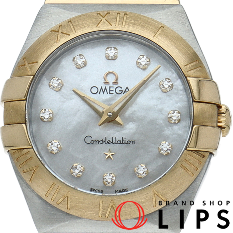 コンステレーション ブラッシュ クォーツ 24mm 12Pダイヤ シェル