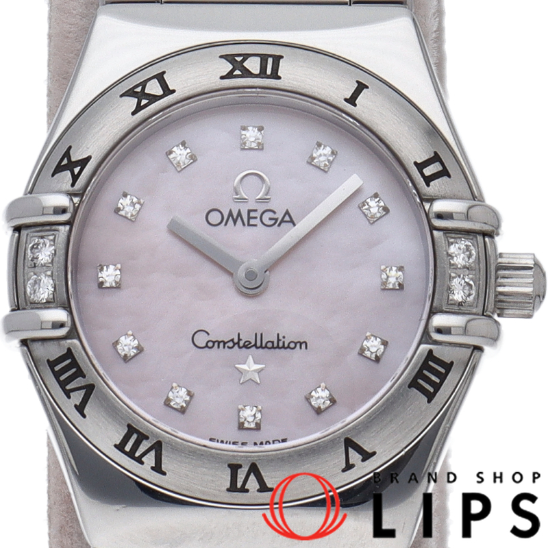 コンステレーション ミニ 22.5mm マイチョイス 12Pダイヤ ダイヤベゼル シェル