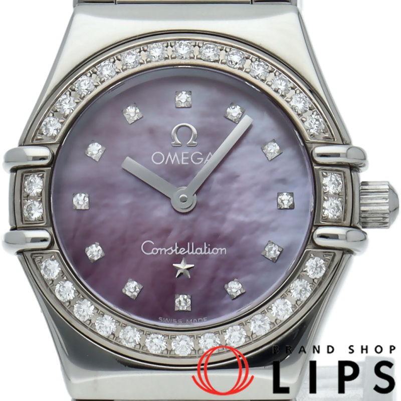 コンステレーション ミニ 22.5mm ダイヤベゼル 12Pダイヤ シェル アメリカ限定