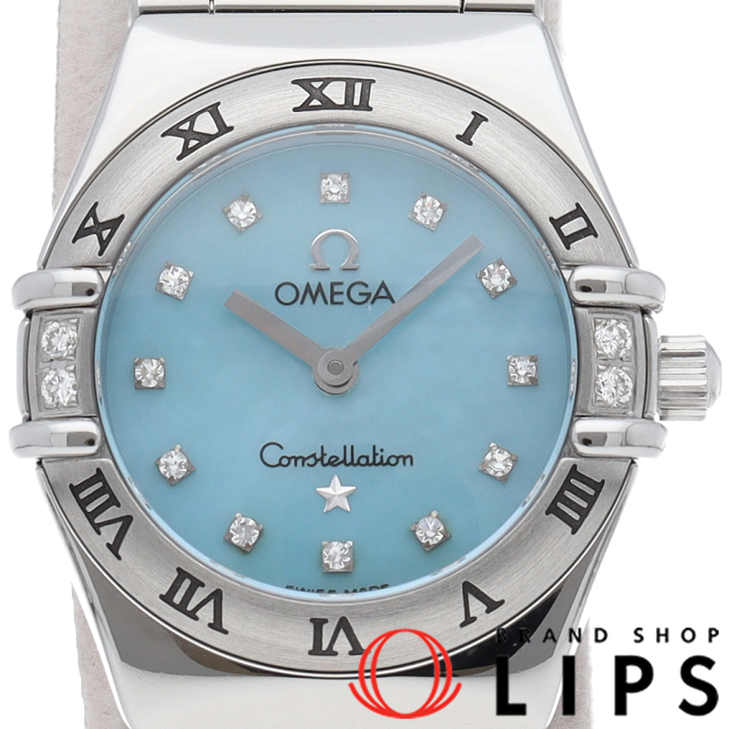 コンステレーションミニ マイチョイス 22.5mm 4Pダイヤベゼル 12Pダイヤ シェル