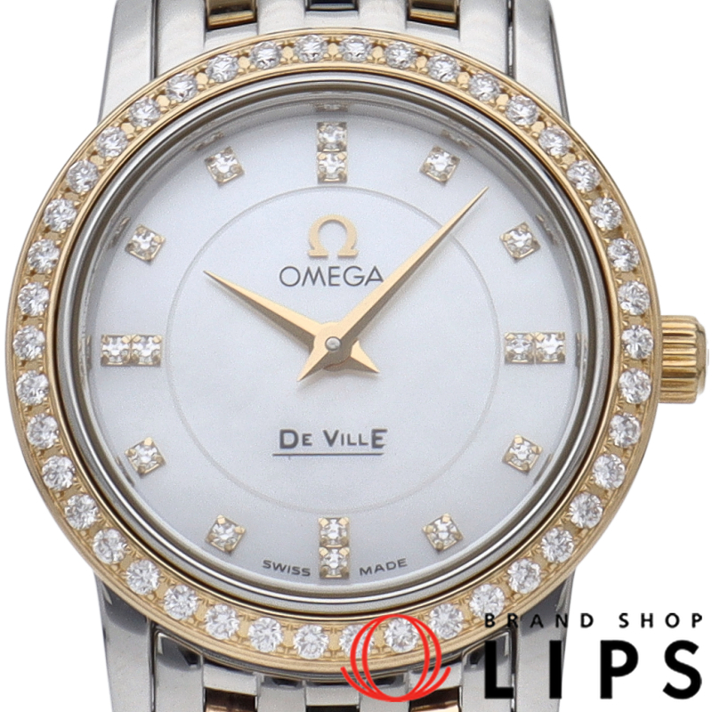 デ ヴィル プレステージ レディース時計 ダイヤベゼル 16Pダイヤ シェル
