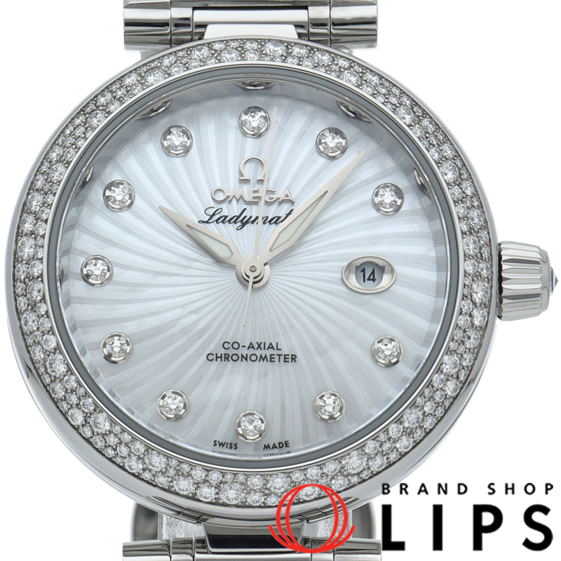 デヴィル レディマティック コーアクシャル 34mm ダイヤベゼル 11Pダイヤ シェル