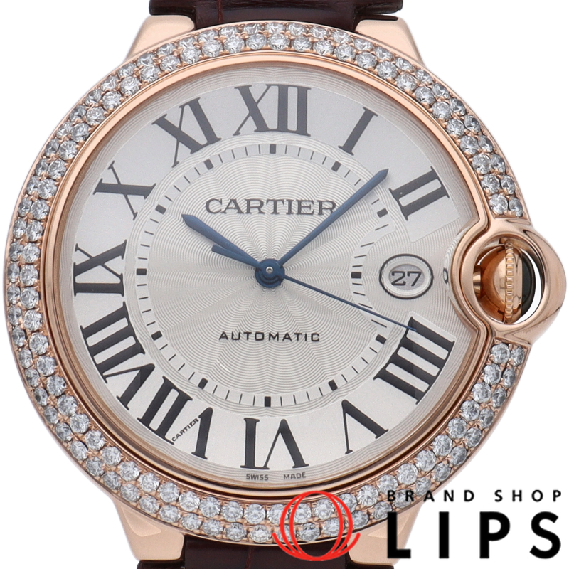 バロン ブルー ドゥ カルティエ ウォッチ 42mm LM オートマチック ダイヤベゼル OH済