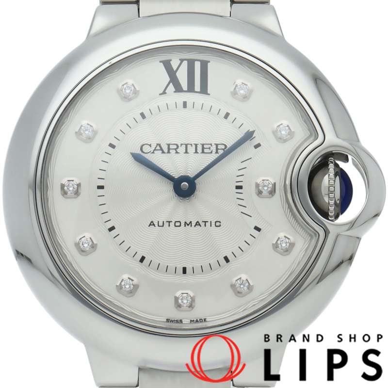 バロンブルー ドゥ カルティエ ウォッチ 33mm MM 11Pダイヤ オートマチック