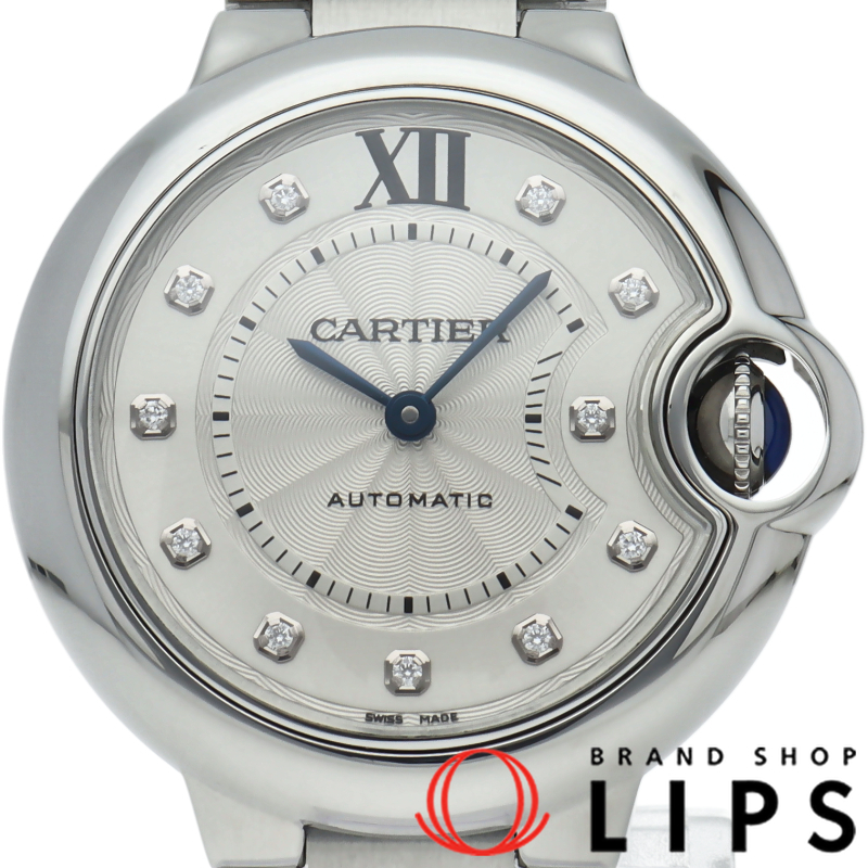 バロンブルー ドゥ カルティエ ウォッチ 33mm MM 11Pダイヤ オートマチック
