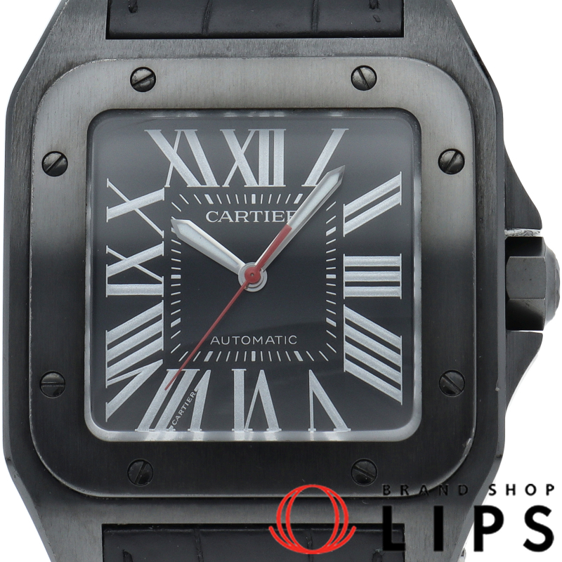 サントス100 LM カーボン ウォッチ