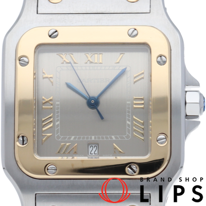 サントス ガルベ ウォッチ LM コンビ グレー